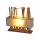 Lampe rectangulaire avec bois flotte double abat jour. artisanat Indonsien -33191