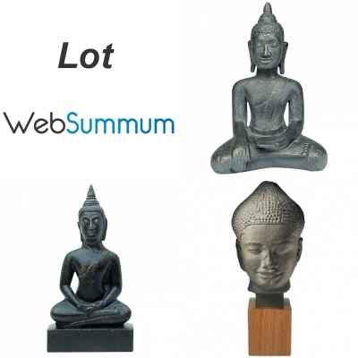 Lot 3 statuettes reproductions Buddha - Reunion des Musees Nationaux -LWS-476