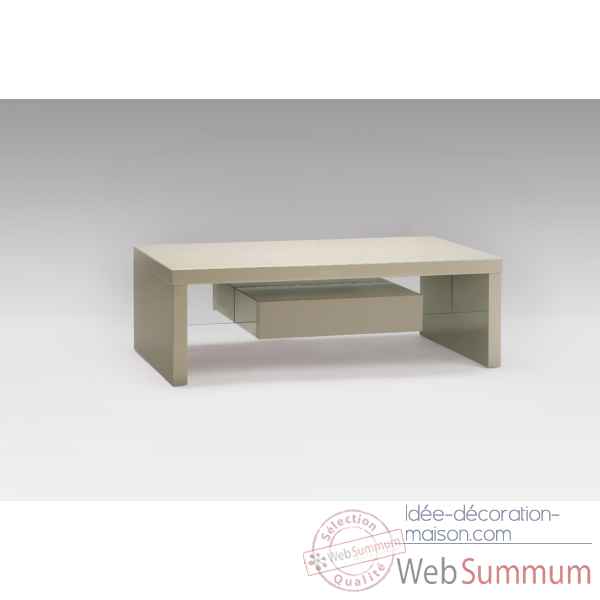 Table basse laquÉe taupe avec tiroirs Marais International -SYRA165LT