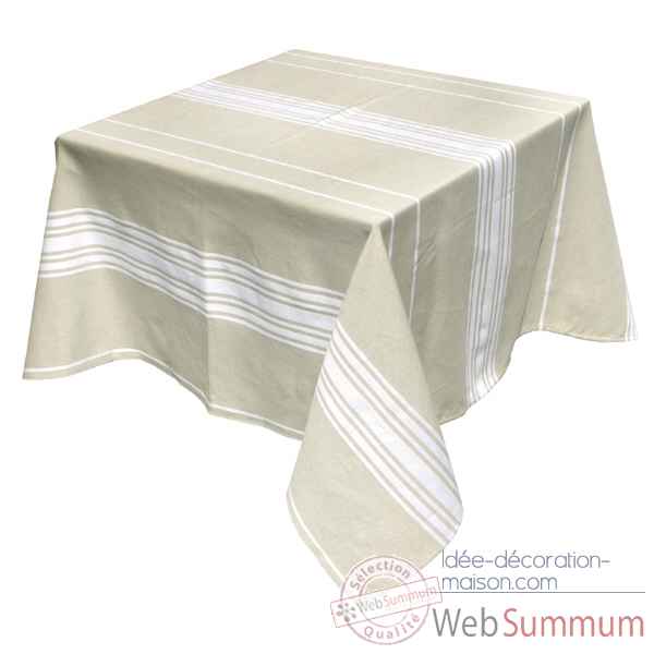 Nappe ronde 170 Corda Metis blanc 70% coton 30% lin Artiga Hivers -arti10291