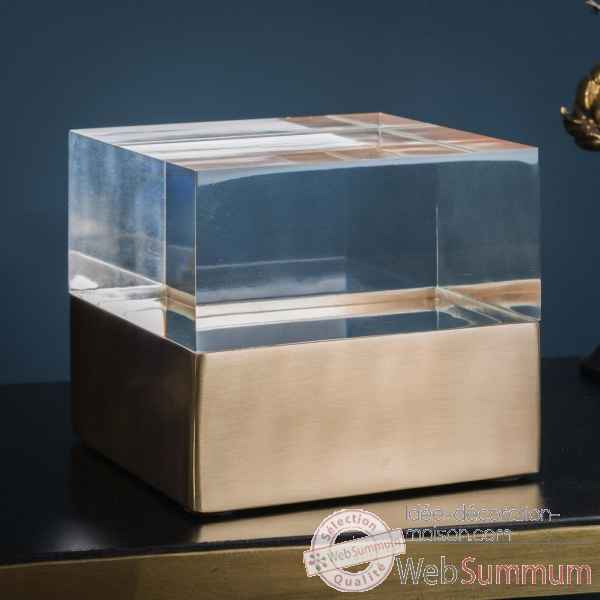 Boite acrylique et laiton carrée Objet de Curiosité -DA234