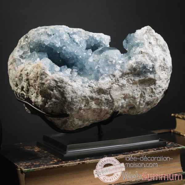 Geode de celestite tres gros cristaux (7-10kg) Objet de Curiosite -PUMI907-3