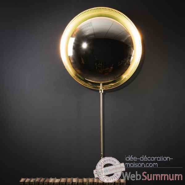 Miroir convexe doré rétro éclairé Objet de Curiosité -MR038