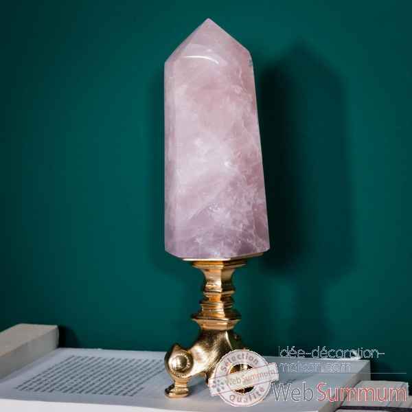 Pointe polie quartz rose gm (env 700g) Objet de Curiosit -PUMI865-5