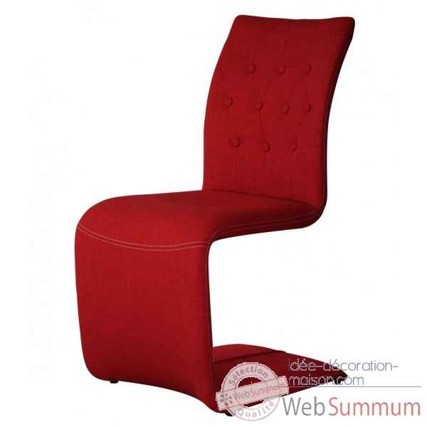 Chaise capitonnee zag rouge Opjet