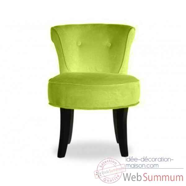 Fauteuil crapaud velours anis Opjet