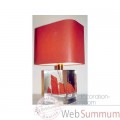 Video Petite Lampe Rectangle Chaloupe Rouge & Blanc Abat-jour Rectangle Rouge-105