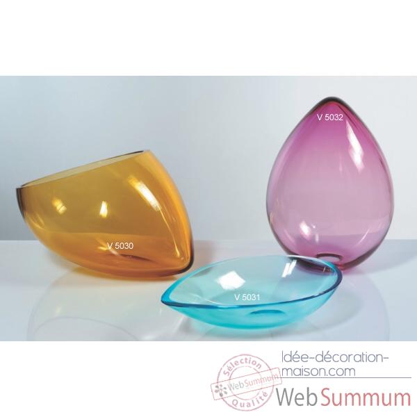 Piece de table en verre Formia couleur ambre -V5030