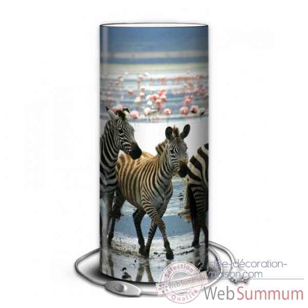 Lampe animaux sauvages troupe de zebres -AS1220