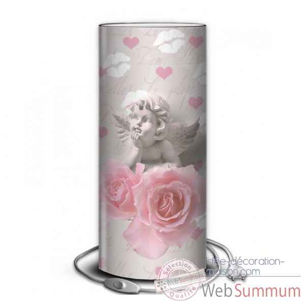 Lampe charme ange et rose -CH1509