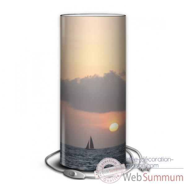 Lampe collection marine coucher de soleil et voilier -MA1446