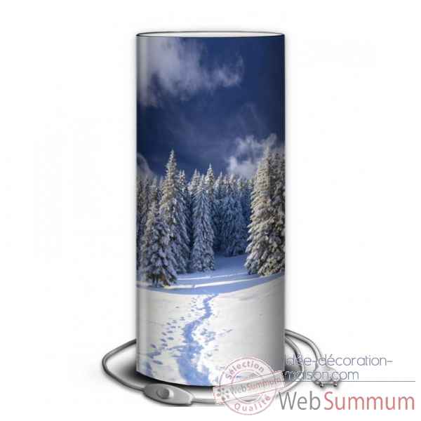 Lampe montagne sapins enneiges -MO1534
