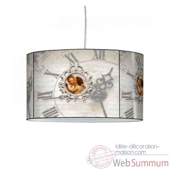 Lampe suspension charme ange horloge -CH1510SUS