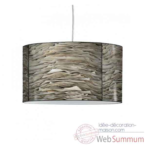 Lampe suspension collection matieres feuille cuir -MAT1306SUS