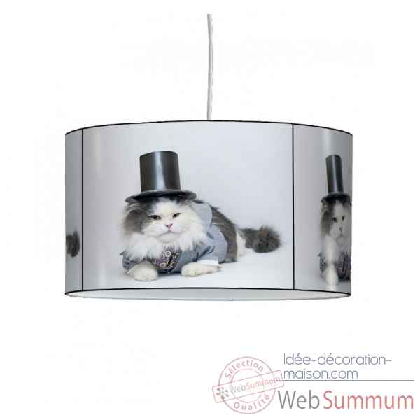 Lampe suspension collection nos amis chat chapeau -NOA1308SUS