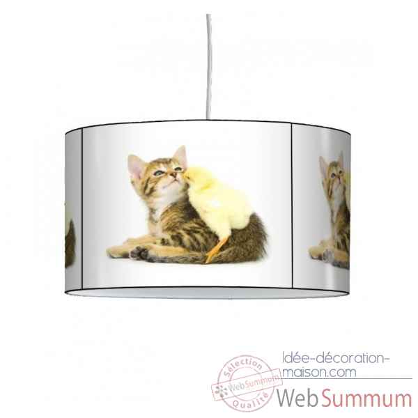 Lampe suspension collection nos amis chat et poussin -NOA1502SUS