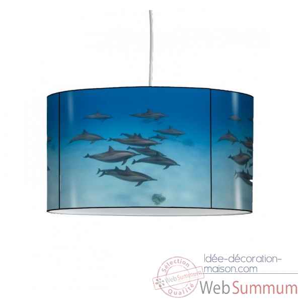 Lampe suspension faune marine dauphins -FM1322SUS