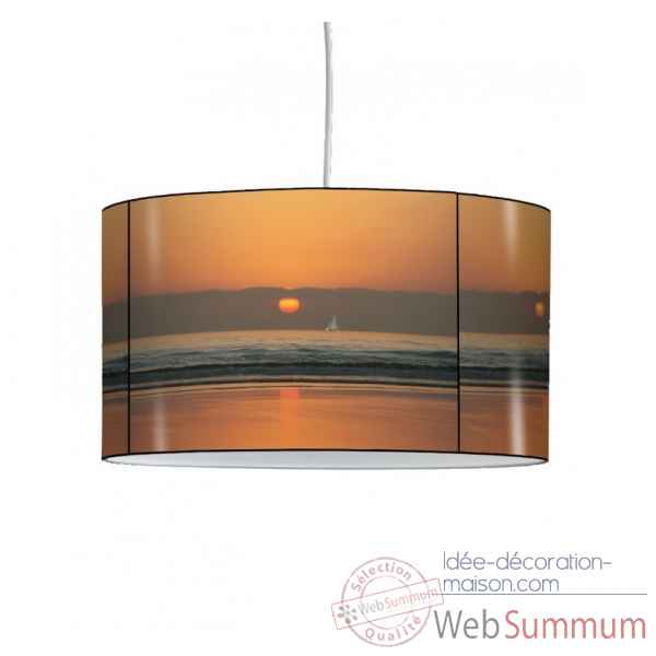 Lampe suspension marine coucher de soleil et nuages -MA1218SUS