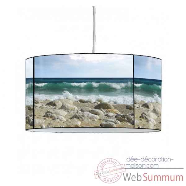 Lampe suspension marine galets et vague -MA1650SUS