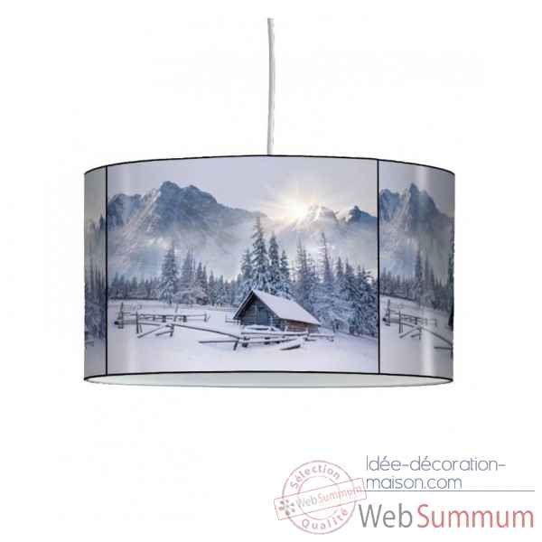 Lampe suspension montagne chalet neige et soleil -MO1423SUS