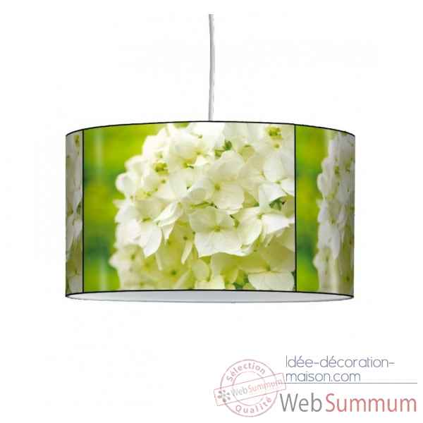 Lampe suspension nature hortensias blancs -NA1217SUS