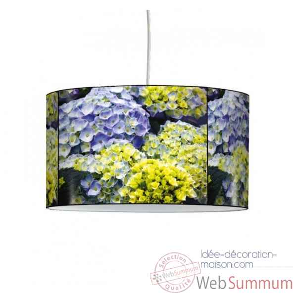 Lampe suspension nature hortensias parmes -NA1212SUS