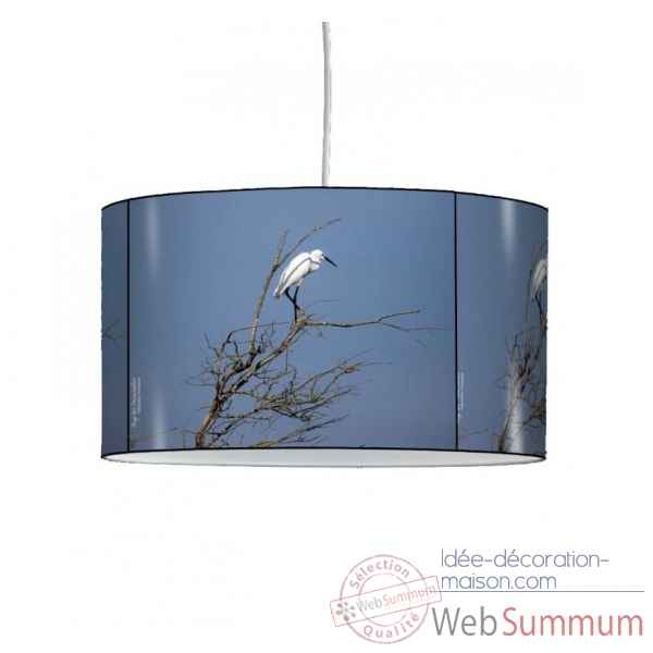 Lampe suspension oiseaux aigrette sur arbre -OI1302SUS