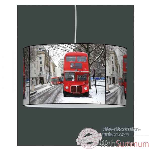 Lampe suspension ville bus anglais et neige -VI1219SUS