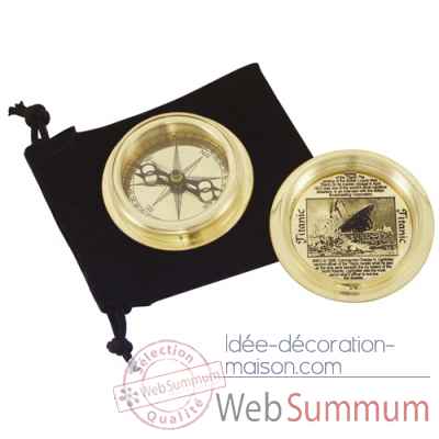 Boussole lb,  6,5 cm, pochette noire Produits marins Web Summum -2210