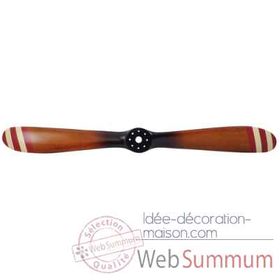 Helice en bois 120 cm, rayures rouge et beige Produits marins Web Summum -0400