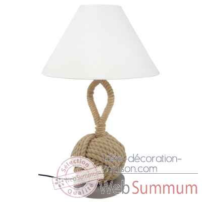 Lampe cordage touline - h : 56 cm - e27 Produits marins Web Summum -2938