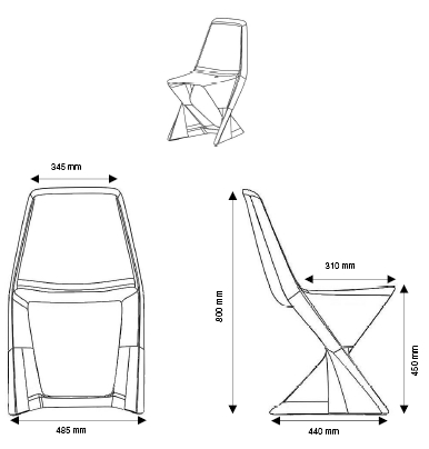 dimensions chaise iso