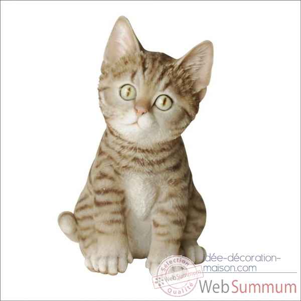 Chaton assis gris 20cm Riviera system -200253