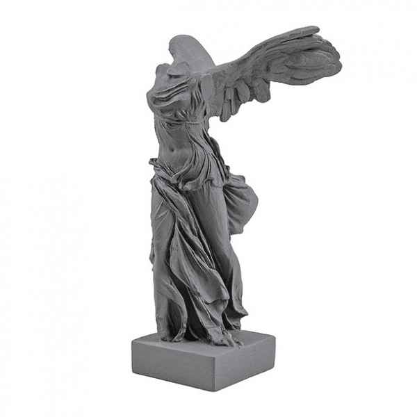 Statuette musee reproduction Victoire de Samothrace 34 cm - Gris souris Samo HIP -art grec -RB002352
