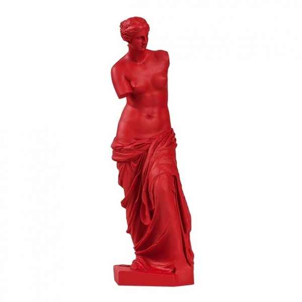 Reproduction statuette musee Venus de Milo POP art grec rouge Aphrodite -RB002333