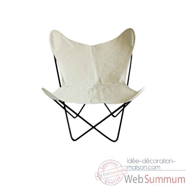 Chaise housse en toile cotton blanc San Telmo Design -bkf_ccb