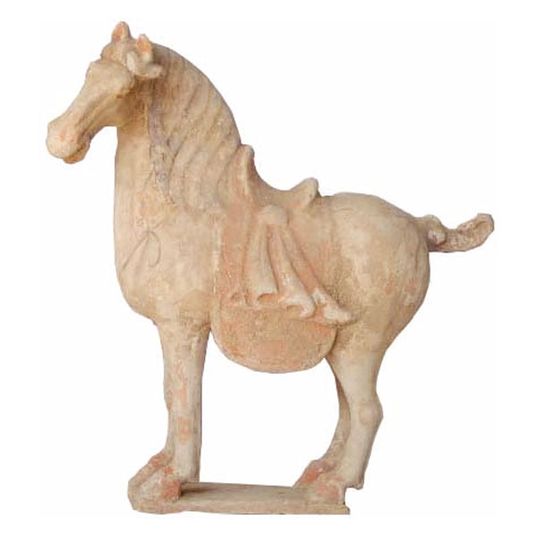 Sculpture cheval tang terracotta petit modele artisanat Chine -cer012