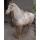 Sculpture cheval en terre cuite vernis blanc 62cm artisanat Chine -c66309bl
