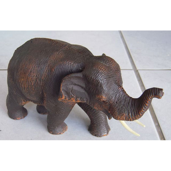 Sculpture bois elephant debout artisanat Thai -tai0716