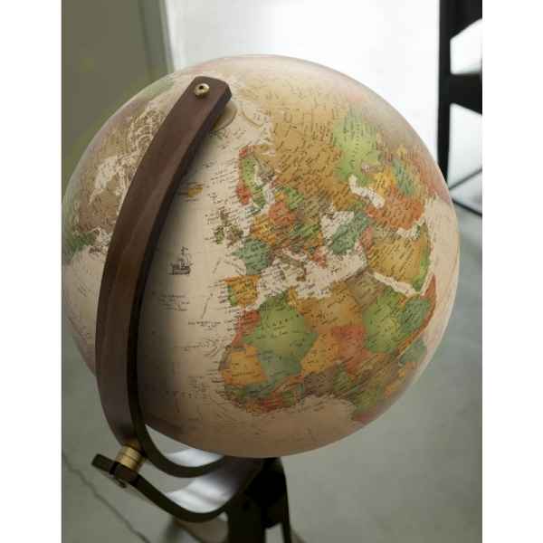 Globe Prestige Emily - modele Marco Polo - Globe geographique lumineux -  Cartographie de type antique,  reactualisee - diam 50 cm - hauteur 106 cm