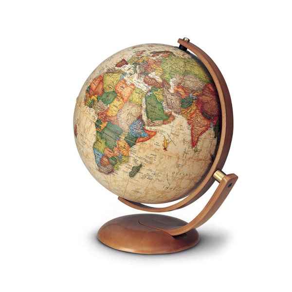 Globe de bureau Optimus 30 - Globe géographique lumineux - Cartographie de type antique,  réactualisée - diam 30 cm - hauteur 40 cm