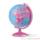 Globe Pink - Globe gographique lumineux rose - Cartographie politique - diam 25 cm - hauteur 36 cm