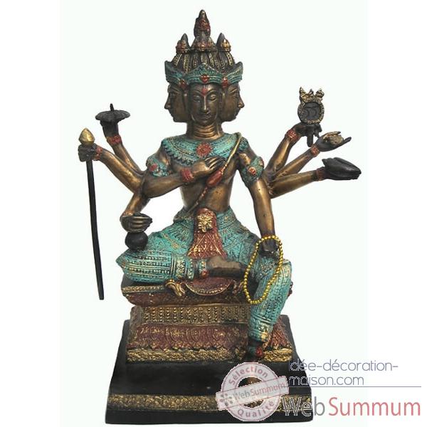 Statuette divinite hindouiste en bronze -BRZ328-43