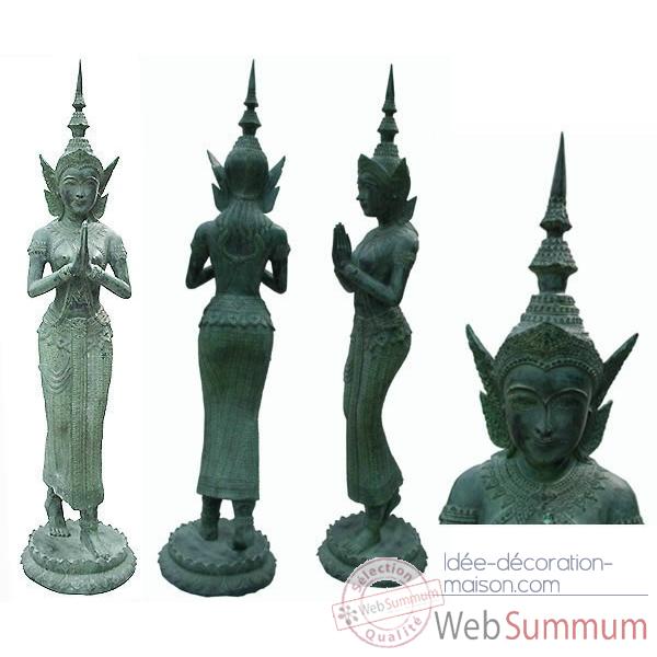 Statuette divinites Thai en bronze -BRZ262V