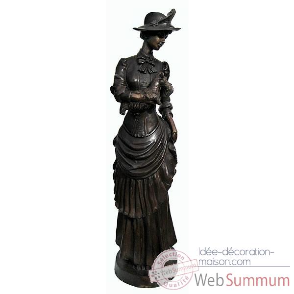 Statuette femme Europeenne en bronze -BRZ742