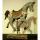 Sulpture cheval sur stick gris polychrome sur socle. artisanat Indonsien -27001