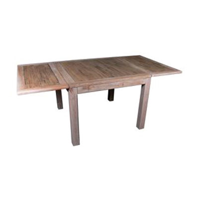 Table carree 2 rallonge en bois naturel vieilli Meuble d'Indonesie -56787NV