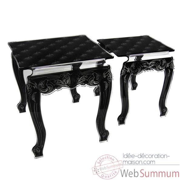 Grande table design carree noire Acrila - 0011