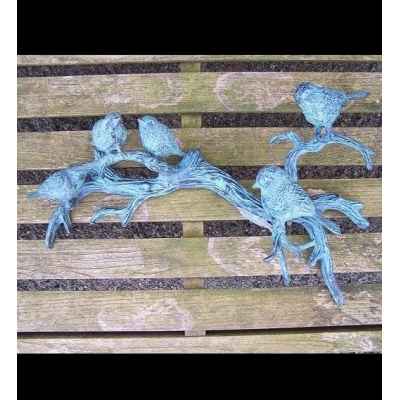 5 oiseaux sur branche/ deco murale -HW0711BRW-IM