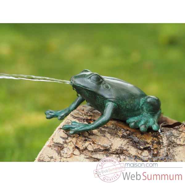 Statue en bronze grenouille verte thermobrass -an1281br-v-f